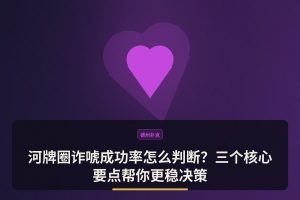 河牌圈诈唬成功率怎么判断？三个核心要点帮你更稳决策