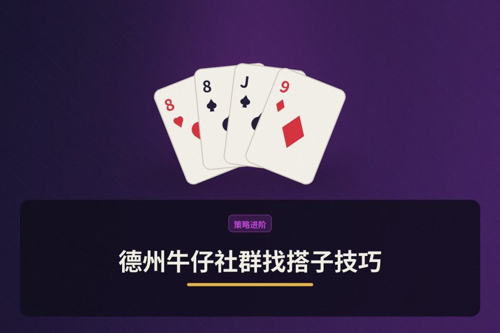 德州牛仔社群找搭子技巧：三个方法帮你找到靠谱牌友