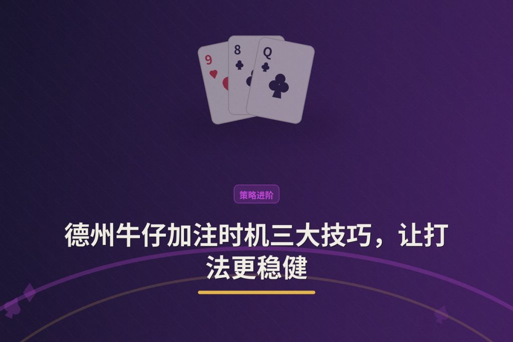 德州牛仔加注时机三大技巧，让打法更稳健